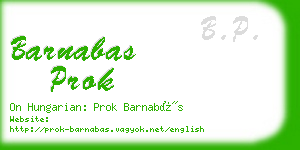 barnabas prok business card